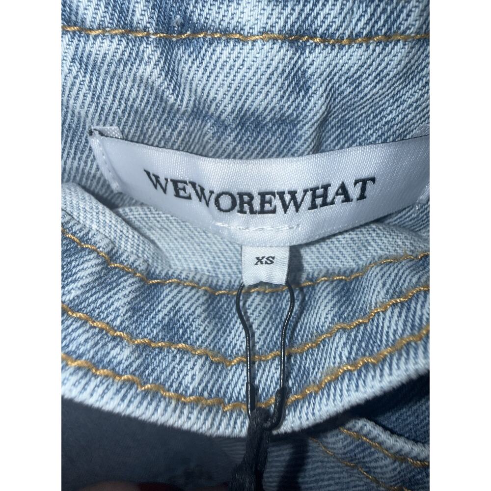WeWoreWhat Denim Overalls Light Wash - Size XS - NWT $198 Retail - Picture 7 of 7